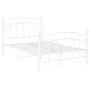 White metal bed frame 120x200 cm by vidaXL, Beds and slatted bases - Ref: Foro24-324974, Price: 94,85 €, Discount: %