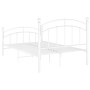 Bettgestell aus weißem Metall, 120 x 200 cm von vidaXL, Betten und Lattenroste - Ref: Foro24-324974, Preis: 95,54 €, Rabatt: %