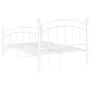 White metal bed frame 120x200 cm by vidaXL, Beds and slatted bases - Ref: Foro24-324974, Price: 94,85 €, Discount: %