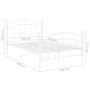 Bettgestell aus weißem Metall, 120 x 200 cm von vidaXL, Betten und Lattenroste - Ref: Foro24-324974, Preis: 95,54 €, Rabatt: %