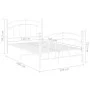 White metal bed frame 120x200 cm by vidaXL, Beds and slatted bases - Ref: Foro24-324974, Price: 94,85 €, Discount: %