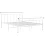 Bettgestell aus weißem Metall, 140 x 200 cm von vidaXL, Betten und Lattenroste - Ref: Foro24-325040, Preis: 98,98 €, Rabatt: %
