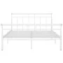Bettgestell aus weißem Metall, 140 x 200 cm von vidaXL, Betten und Lattenroste - Ref: Foro24-325040, Preis: 99,27 €, Rabatt: %