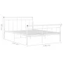 Bettgestell aus weißem Metall, 140 x 200 cm von vidaXL, Betten und Lattenroste - Ref: Foro24-325040, Preis: 99,27 €, Rabatt: %