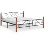 Estructura de cama de metal negro 200x200 cm de vidaXL, Camas y somieres - Ref: Foro24-324938, Precio: 161,14 €, Descuento: %