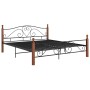 Estructura de cama de metal negro 200x200 cm de vidaXL, Camas y somieres - Ref: Foro24-324938, Precio: 161,14 €, Descuento: %
