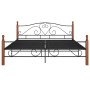 Estructura de cama de metal negro 200x200 cm de vidaXL, Camas y somieres - Ref: Foro24-324938, Precio: 161,14 €, Descuento: %