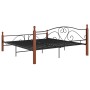 Estructura de cama de metal negro 200x200 cm de vidaXL, Camas y somieres - Ref: Foro24-324938, Precio: 161,14 €, Descuento: %