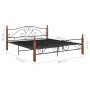 Estructura de cama de metal negro 200x200 cm de vidaXL, Camas y somieres - Ref: Foro24-324938, Precio: 161,14 €, Descuento: %