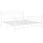 Bettgestell aus weißem Metall, 160 x 200 cm von vidaXL, Betten und Lattenroste - Ref: Foro24-324980, Preis: 139,59 €, Rabatt: %