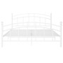 Estructura de cama de metal blanco 160x200 cm de vidaXL, Camas y somieres - Ref: Foro24-324980, Precio: 151,01 €, Descuento: %