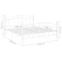 Bettgestell aus weißem Metall, 160 x 200 cm von vidaXL, Betten und Lattenroste - Ref: Foro24-324980, Preis: 139,59 €, Rabatt: %