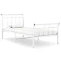 Bettgestell aus weißem Metall, 90 x 200 cm von vidaXL, Betten und Lattenroste - Ref: Foro24-325031, Preis: 69,32 €, Rabatt: %