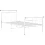 Bettgestell aus weißem Metall, 90 x 200 cm von vidaXL, Betten und Lattenroste - Ref: Foro24-325031, Preis: 69,32 €, Rabatt: %