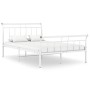 Estructura de cama de metal blanco 120x200 cm