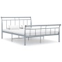 Estructura de cama de metal gris 140x200 cm de vidaXL, Camas y somieres - Ref: Foro24-325041, Precio: 114,37 €, Descuento: %