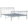 Estructura de cama de metal gris 140x200 cm de vidaXL, Camas y somieres - Ref: Foro24-325041, Precio: 114,37 €, Descuento: %
