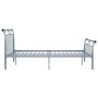 Estructura de cama de metal gris 140x200 cm de vidaXL, Camas y somieres - Ref: Foro24-325041, Precio: 114,37 €, Descuento: %