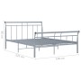 Estructura de cama de metal gris 140x200 cm de vidaXL, Camas y somieres - Ref: Foro24-325041, Precio: 114,37 €, Descuento: %