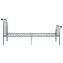 Gray metal bed frame 100x200 cm by vidaXL, Beds and slatted bases - Ref: Foro24-325035, Price: 76,45 €, Discount: %