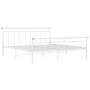 Bettgestell aus weißem Metall, 200 x 200 cm von vidaXL, Betten und Lattenroste - Ref: Foro24-325049, Preis: 106,64 €, Rabatt: %