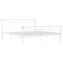 White metal bed frame 200x200 cm by vidaXL, Beds and slatted bases - Ref: Foro24-325049, Price: 106,64 €, Discount: %