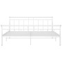 Bettgestell aus weißem Metall, 200 x 200 cm von vidaXL, Betten und Lattenroste - Ref: Foro24-325049, Preis: 106,64 €, Rabatt: %