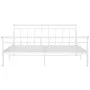 Estructura de cama de metal blanco 200x200 cm de vidaXL, Camas y somieres - Ref: Foro24-325049, Precio: 105,74 €, Descuento: %