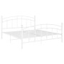 Bettgestell aus weißem Metall, 200 x 200 cm von vidaXL, Betten und Lattenroste - Ref: Foro24-324986, Preis: 111,49 €, Rabatt: %