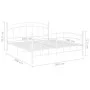Bettgestell aus weißem Metall, 200 x 200 cm von vidaXL, Betten und Lattenroste - Ref: Foro24-324986, Preis: 110,75 €, Rabatt: %
