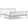 Estructura de cama de metal gris 180x200 cm de vidaXL, Camas y somieres - Ref: Foro24-325047, Precio: 152,46 €, Descuento: %