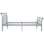 Estructura de cama de metal gris 180x200 cm de vidaXL, Camas y somieres - Ref: Foro24-325047, Precio: 152,46 €, Descuento: %