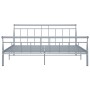 Estructura de cama de metal gris 180x200 cm de vidaXL, Camas y somieres - Ref: Foro24-325047, Precio: 152,46 €, Descuento: %