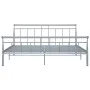 Gray metal bed frame 180x200 cm by vidaXL, Beds and slatted bases - Ref: Foro24-325047, Price: 150,32 €, Discount: %