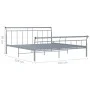 Gray metal bed frame 180x200 cm by vidaXL, Beds and slatted bases - Ref: Foro24-325047, Price: 150,32 €, Discount: %
