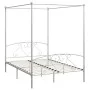White metal canopy bed frame 140x200 cm by vidaXL, Beds and slatted bases - Ref: Foro24-284429, Price: 226,77 €, Discount: %