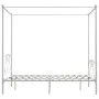 White metal canopy bed frame 140x200 cm by vidaXL, Beds and slatted bases - Ref: Foro24-284429, Price: 226,77 €, Discount: %