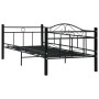 Estructura de cama de metal negro 90x200 cm de vidaXL, Camas y somieres - Ref: Foro24-286135, Precio: 146,75 €, Descuento: %