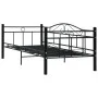 Schwarzer Metallbettrahmen 90x200 cm von vidaXL, Betten und Lattenroste - Ref: Foro24-286135, Preis: 138,22 €, Rabatt: %