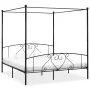 Estructura de cama con dosel metal negro 200x200 cm de vidaXL, Camas y somieres - Ref: Foro24-284439, Precio: 192,08 €, Descu...