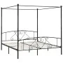 Estructura de cama con dosel metal negro 200x200 cm de vidaXL, Camas y somieres - Ref: Foro24-284439, Precio: 192,08 €, Descu...