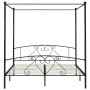 Estructura de cama con dosel metal negro 200x200 cm de vidaXL, Camas y somieres - Ref: Foro24-284439, Precio: 195,08 €, Descu...