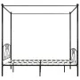 Estructura de cama con dosel metal negro 200x200 cm de vidaXL, Camas y somieres - Ref: Foro24-284439, Precio: 192,08 €, Descu...