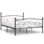 Bed frame with black metal slatted base 200x200 cm by vidaXL, Beds and slatted bases - Ref: Foro24-284460, Price: 147,89 €, D...