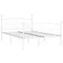 Estructura de cama con somier metal blanco 140x200 cm de vidaXL, Camas y somieres - Ref: Foro24-284450, Precio: 189,20 €, Des...