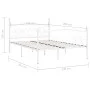 Bed frame with white metal slatted base 140x200 cm by vidaXL, Beds and slatted bases - Ref: Foro24-284450, Price: 177,10 €, D...