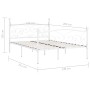 Bettgestell mit Lattenrost aus weißem Metall, 140 x 200 cm von vidaXL, Betten und Lattenroste - Ref: Foro24-284450, Preis: 19...
