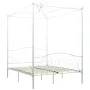 Estructura de cama con dosel metal blanco 120x200 cm de vidaXL, Camas y somieres - Ref: Foro24-284470, Precio: 231,92 €, Desc...