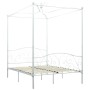 Weißer Himmelbettrahmen aus Metall, 120 x 200 cm von vidaXL, Betten und Lattenroste - Ref: Foro24-284470, Preis: 237,50 €, Ra...