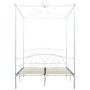 Weißer Himmelbettrahmen aus Metall, 120 x 200 cm von vidaXL, Betten und Lattenroste - Ref: Foro24-284470, Preis: 237,50 €, Ra...